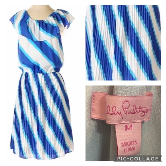 Lilly Pulitzer Crowley Dress in Resort White Sail Stripe - Medium - wear 3 ways - Picture 1 of 7